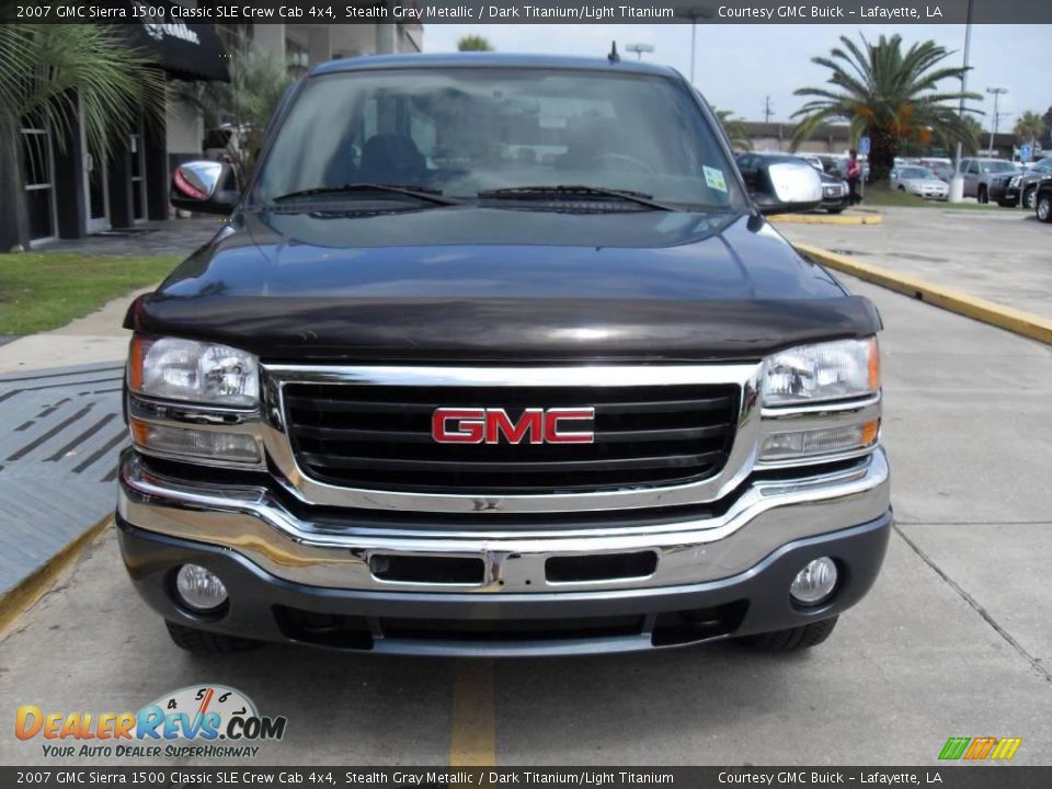 2007 GMC Sierra 1500 Classic SLE Crew Cab 4x4 Stealth Gray Metallic / Dark Titanium/Light Titanium Photo #6