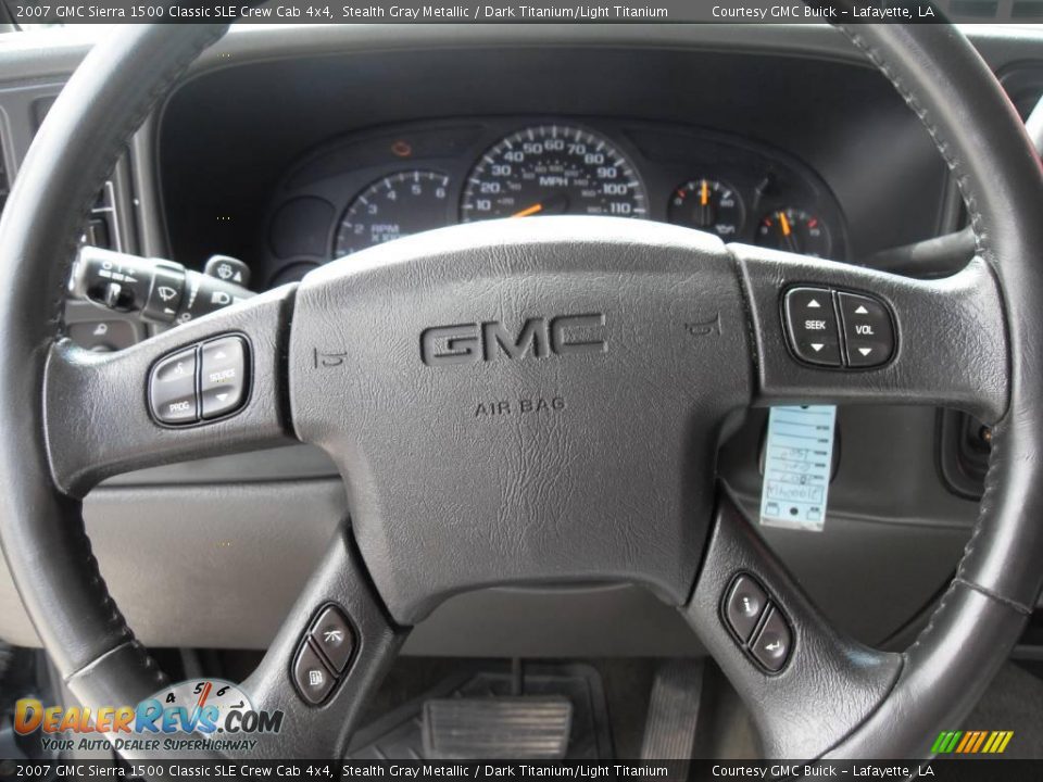 2007 GMC Sierra 1500 Classic SLE Crew Cab 4x4 Stealth Gray Metallic / Dark Titanium/Light Titanium Photo #7