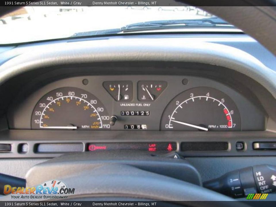 1991 Saturn S Series SL1 Sedan White / Gray Photo #14