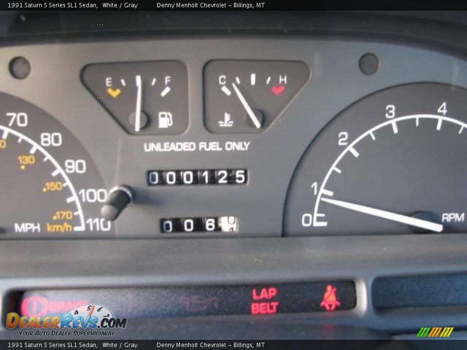 1991 Saturn S Series SL1 Sedan White / Gray Photo #15