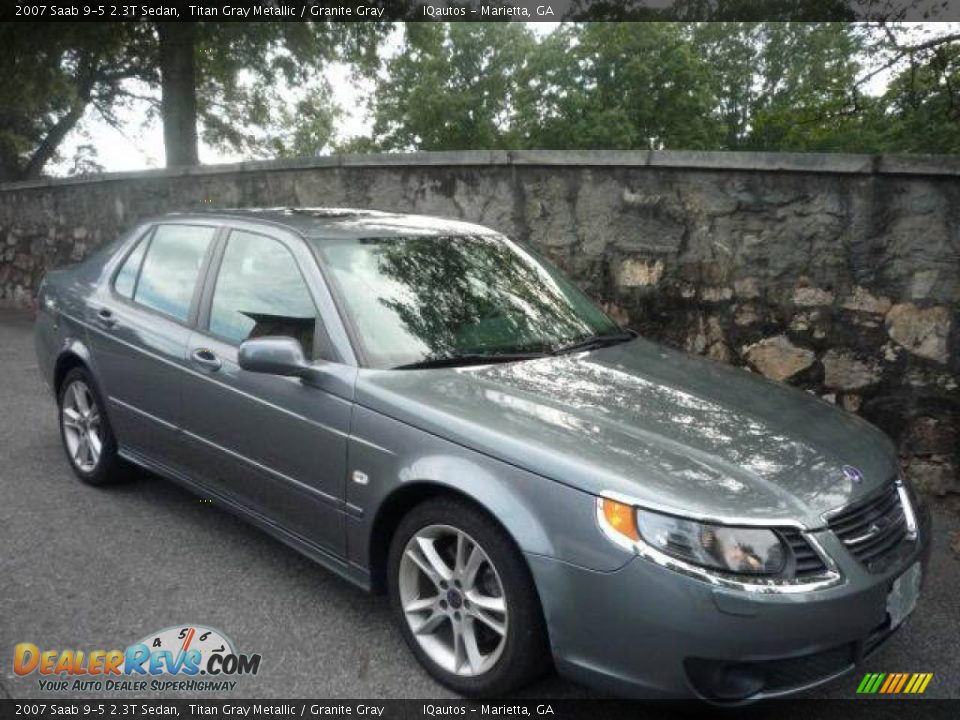 2007 Saab 9-5 2.3T Sedan Titan Gray Metallic / Granite Gray Photo #1