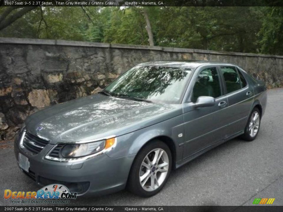 2007 Saab 9-5 2.3T Sedan Titan Gray Metallic / Granite Gray Photo #4