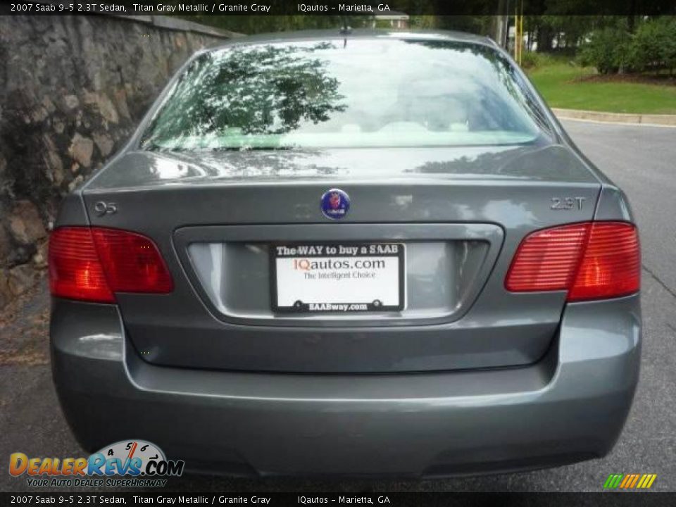 2007 Saab 9-5 2.3T Sedan Titan Gray Metallic / Granite Gray Photo #6