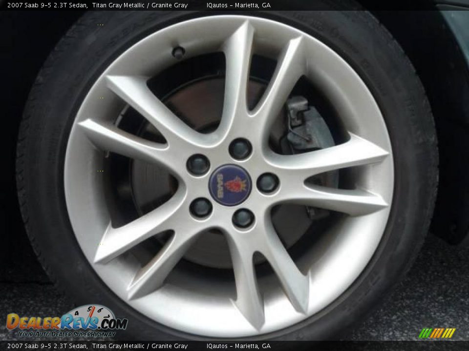 2007 Saab 9-5 2.3T Sedan Titan Gray Metallic / Granite Gray Photo #28