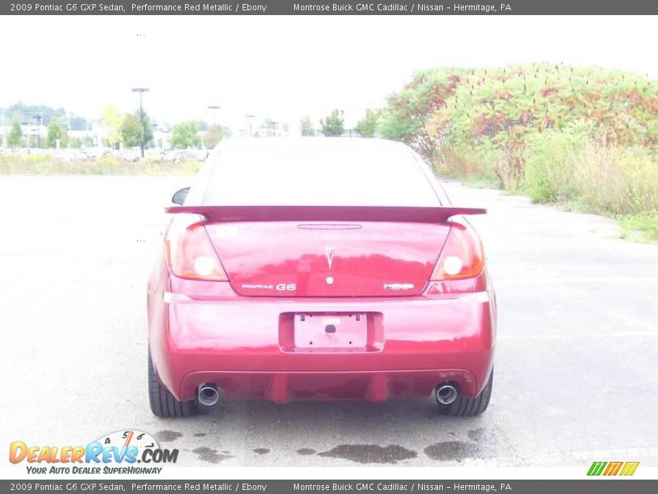 2009 Pontiac G6 GXP Sedan Performance Red Metallic / Ebony Photo #3