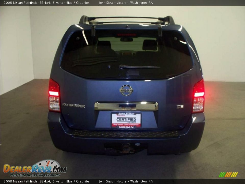 2008 Nissan Pathfinder SE 4x4 Silverton Blue / Graphite Photo #5