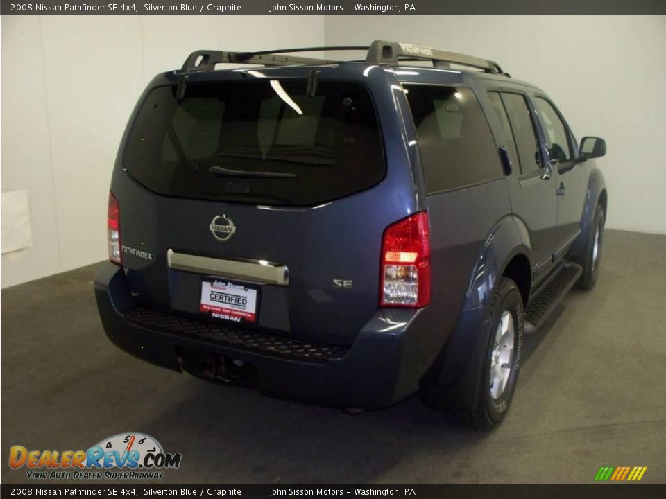 2008 Nissan Pathfinder SE 4x4 Silverton Blue / Graphite Photo #7
