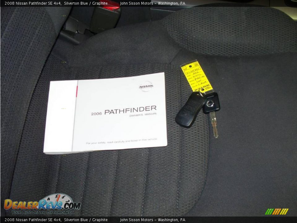 2008 Nissan Pathfinder SE 4x4 Silverton Blue / Graphite Photo #20