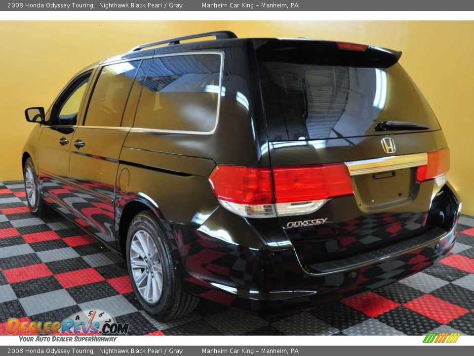 2008 Honda Odyssey Touring Nighthawk Black Pearl / Gray Photo #4