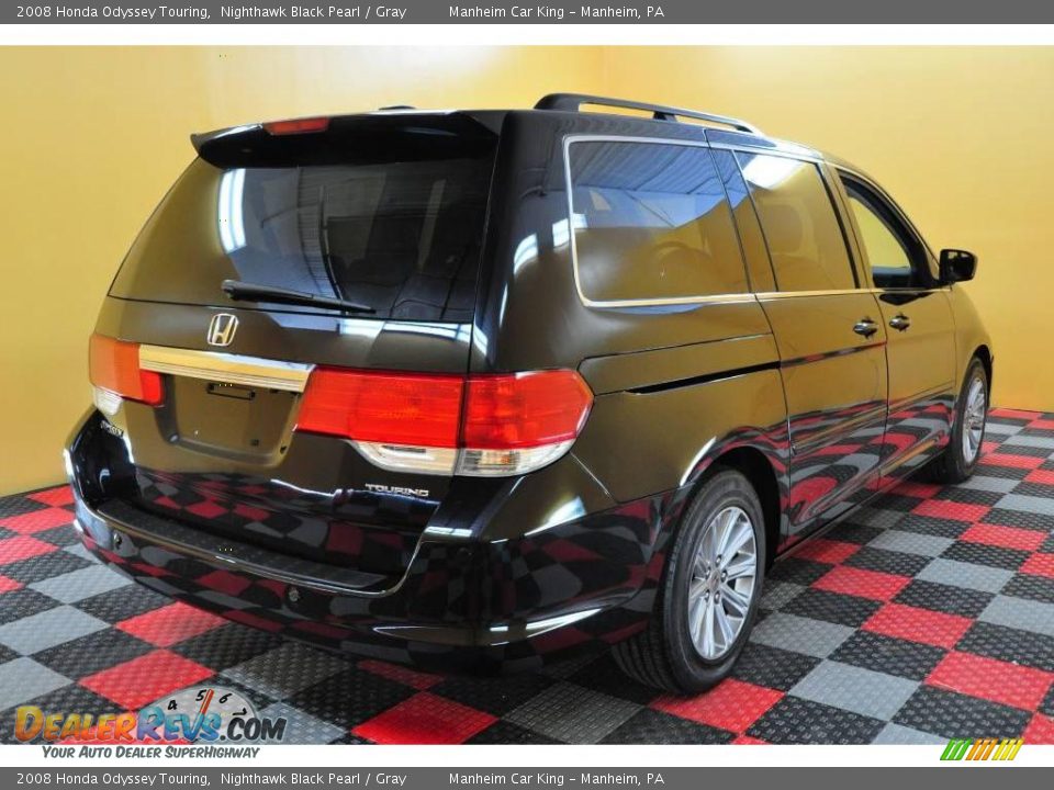 2008 Honda Odyssey Touring Nighthawk Black Pearl / Gray Photo #6