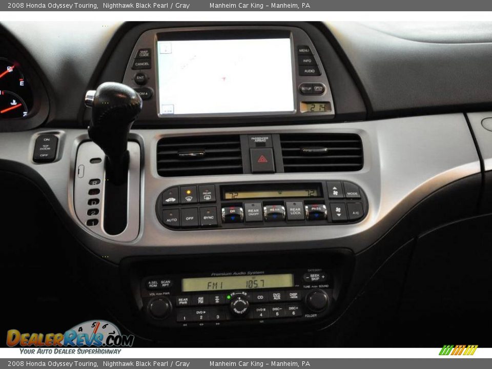 2008 Honda Odyssey Touring Nighthawk Black Pearl / Gray Photo #9