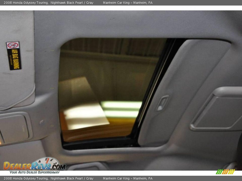 2008 Honda Odyssey Touring Nighthawk Black Pearl / Gray Photo #10