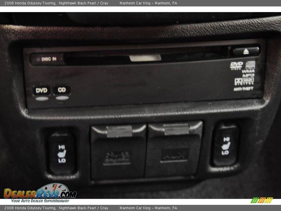 2008 Honda Odyssey Touring Nighthawk Black Pearl / Gray Photo #12