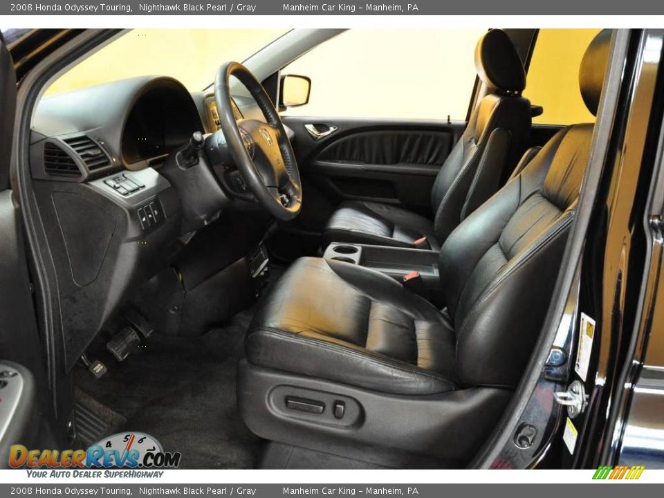 2008 Honda Odyssey Touring Nighthawk Black Pearl / Gray Photo #14
