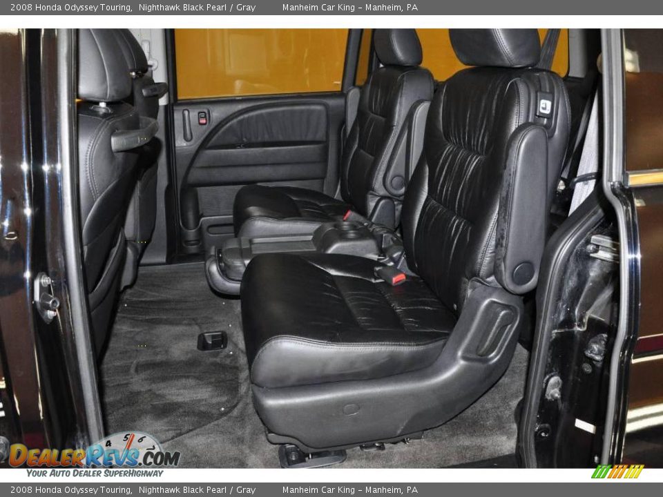 2008 Honda Odyssey Touring Nighthawk Black Pearl / Gray Photo #16