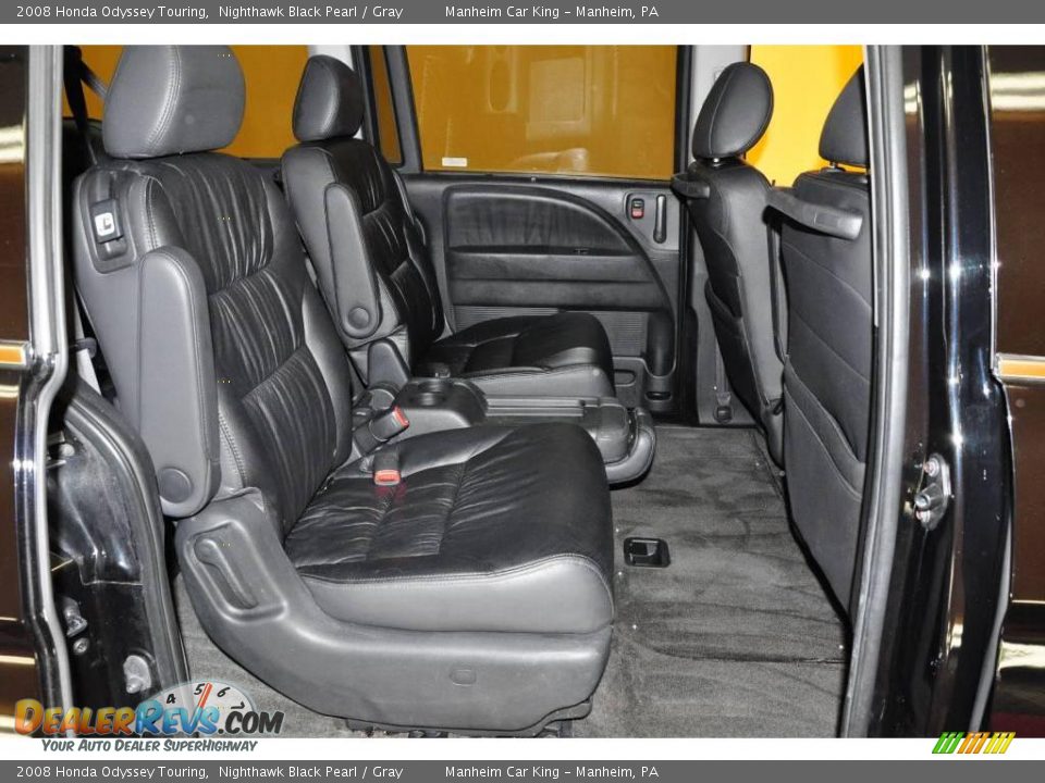 2008 Honda Odyssey Touring Nighthawk Black Pearl / Gray Photo #19