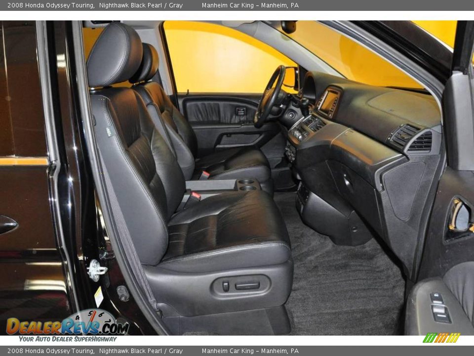 2008 Honda Odyssey Touring Nighthawk Black Pearl / Gray Photo #21