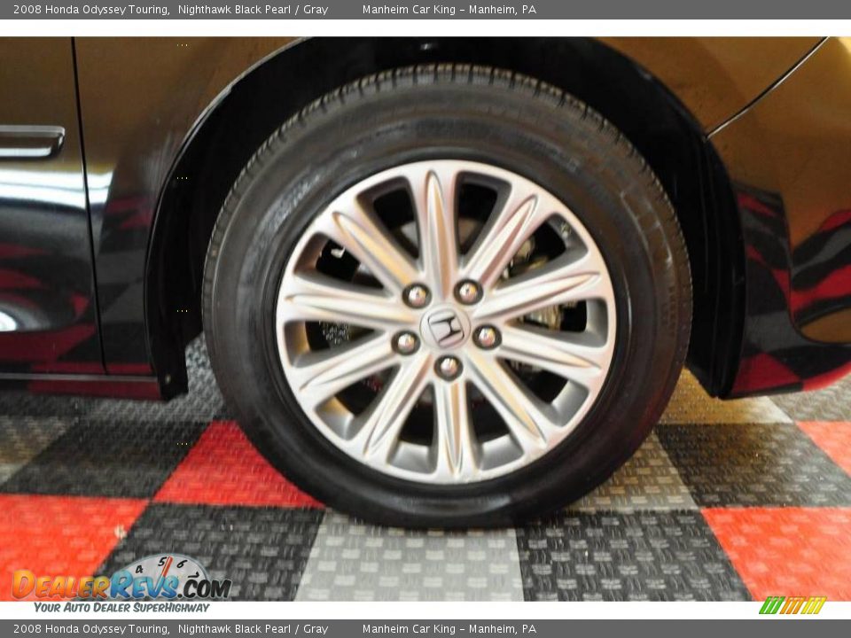 2008 Honda Odyssey Touring Nighthawk Black Pearl / Gray Photo #22