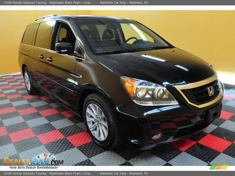2008 Honda Odyssey Touring Nighthawk Black Pearl / Gray Photo #24