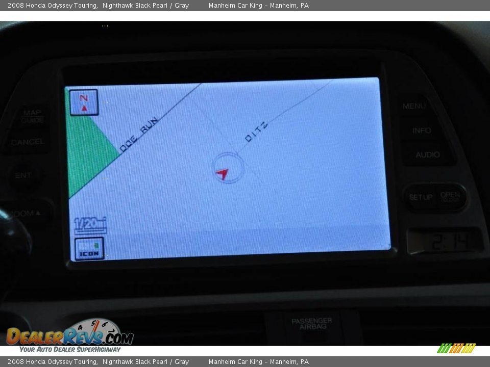 2008 Honda Odyssey Touring Nighthawk Black Pearl / Gray Photo #27