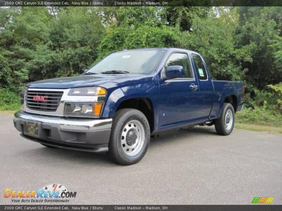 2009 GMC Canyon SLE Extended Cab Navy Blue / Ebony Photo #1