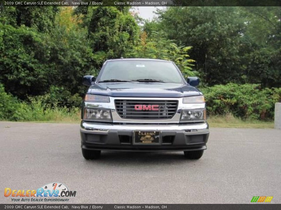 2009 GMC Canyon SLE Extended Cab Navy Blue / Ebony Photo #2