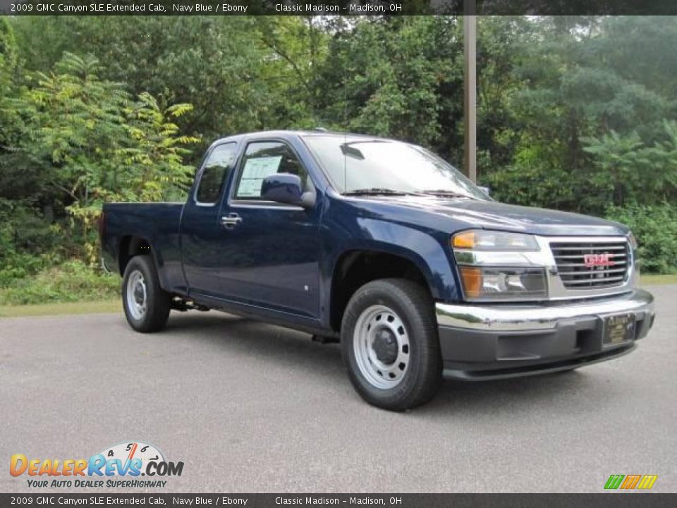 2009 GMC Canyon SLE Extended Cab Navy Blue / Ebony Photo #3