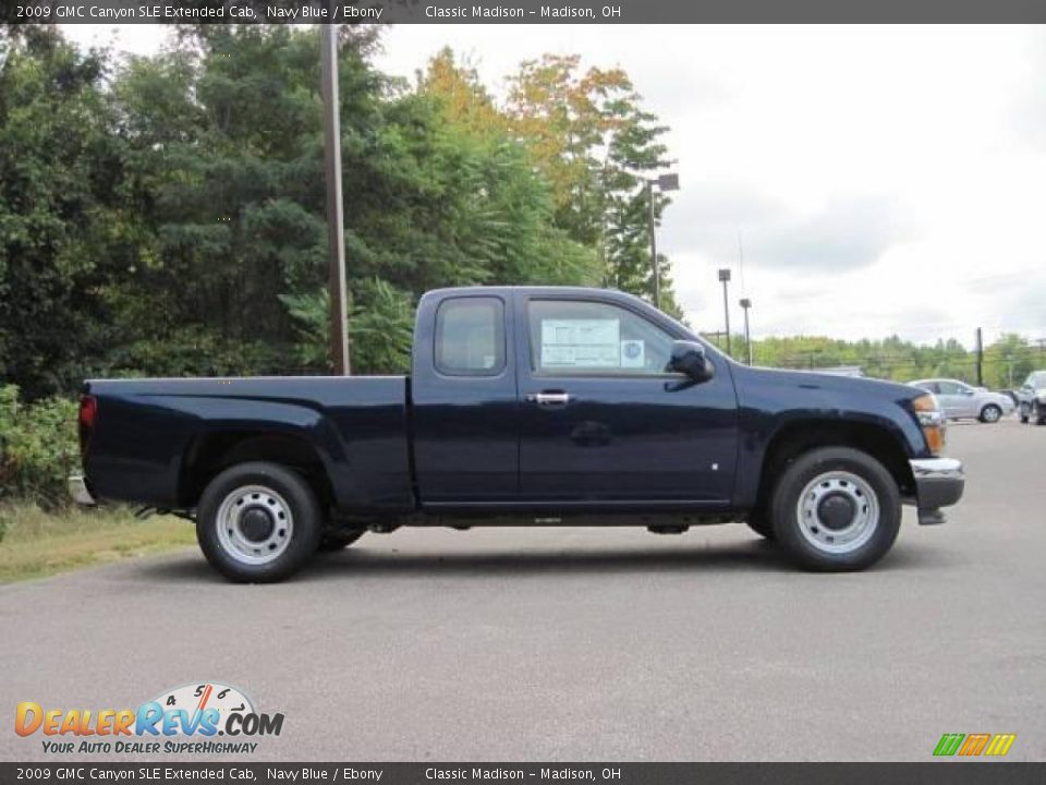 2009 GMC Canyon SLE Extended Cab Navy Blue / Ebony Photo #4