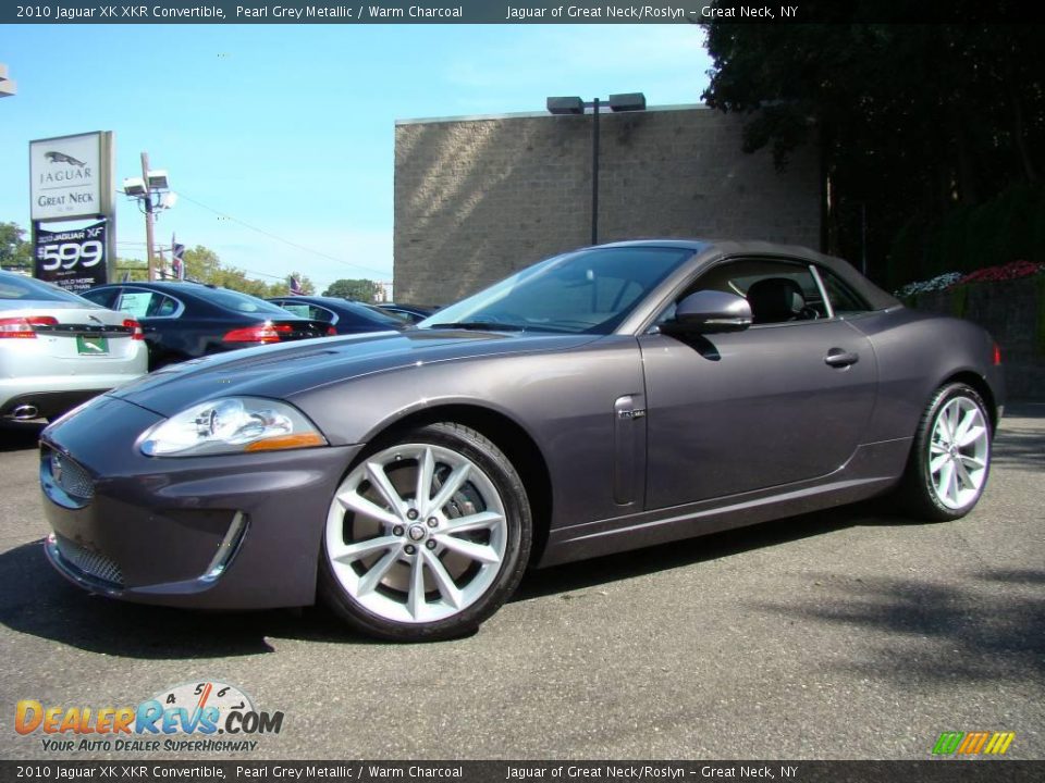 2010 Jaguar XK XKR Convertible Pearl Grey Metallic / Warm Charcoal Photo #1