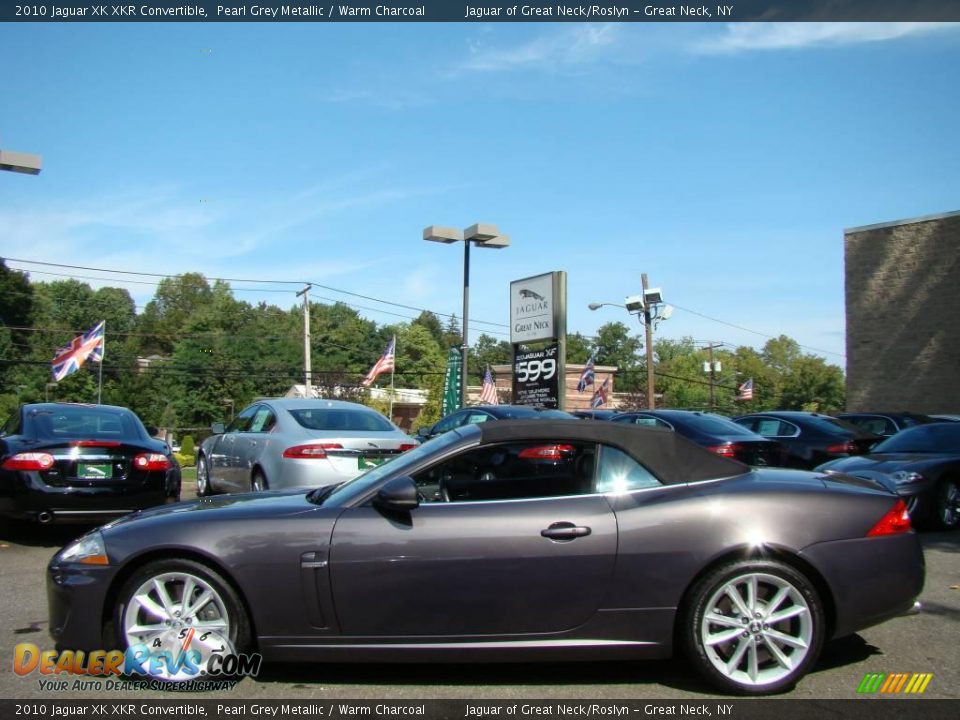 2010 Jaguar XK XKR Convertible Pearl Grey Metallic / Warm Charcoal Photo #3
