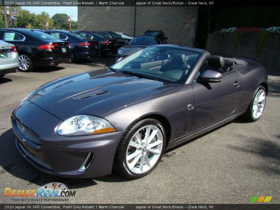 2010 Jaguar XK XKR Convertible Pearl Grey Metallic / Warm Charcoal Photo #7