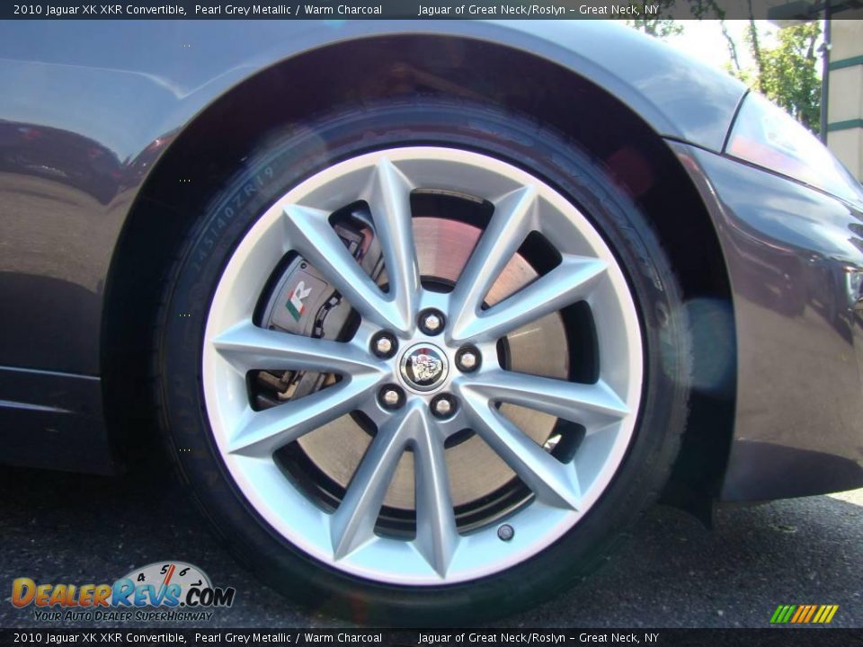 2010 Jaguar XK XKR Convertible Pearl Grey Metallic / Warm Charcoal Photo #10