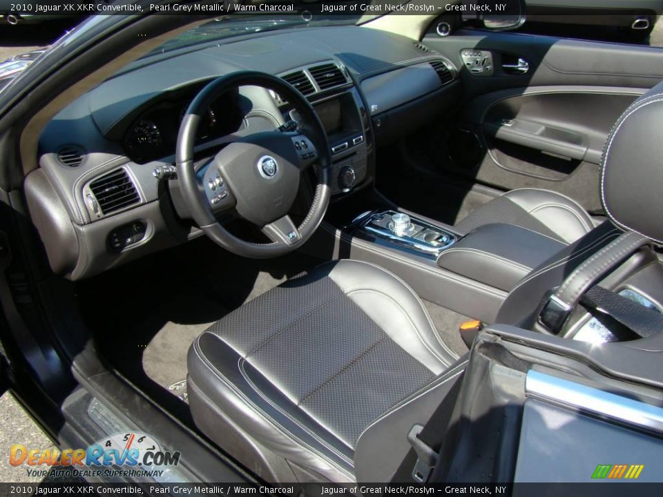 2010 Jaguar XK XKR Convertible Pearl Grey Metallic / Warm Charcoal Photo #16