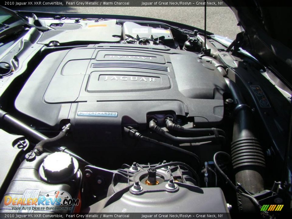 2010 Jaguar XK XKR Convertible Pearl Grey Metallic / Warm Charcoal Photo #26