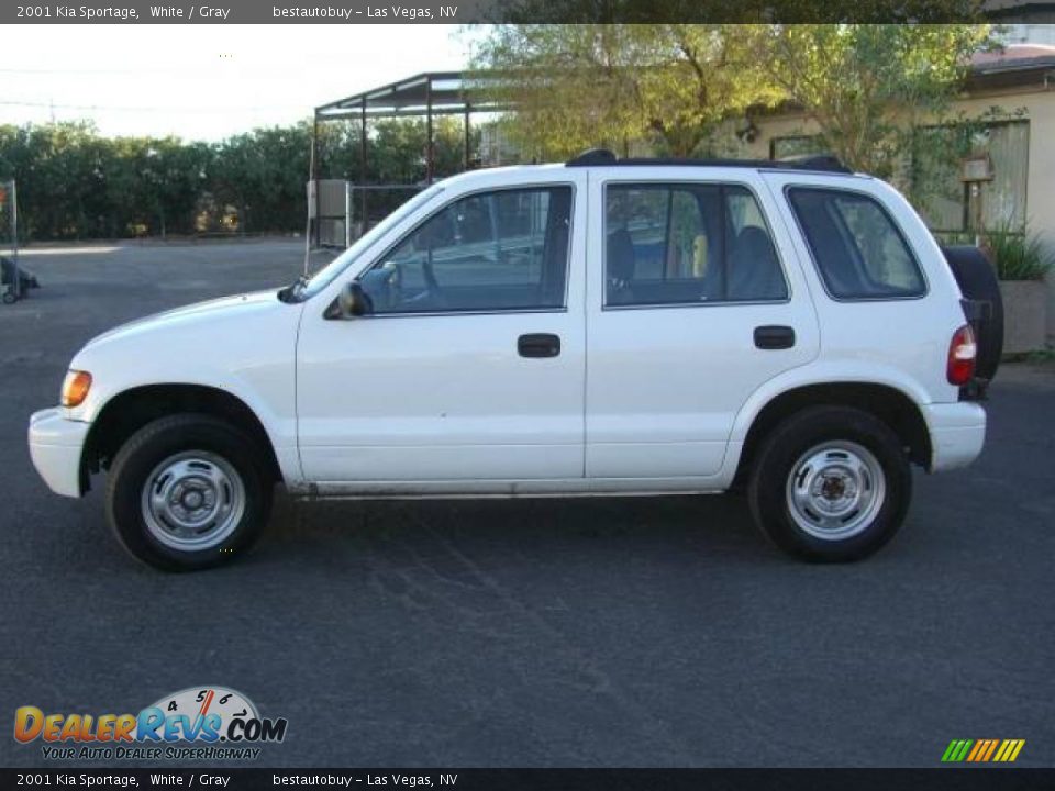 2001 Kia Sportage White / Gray Photo #1