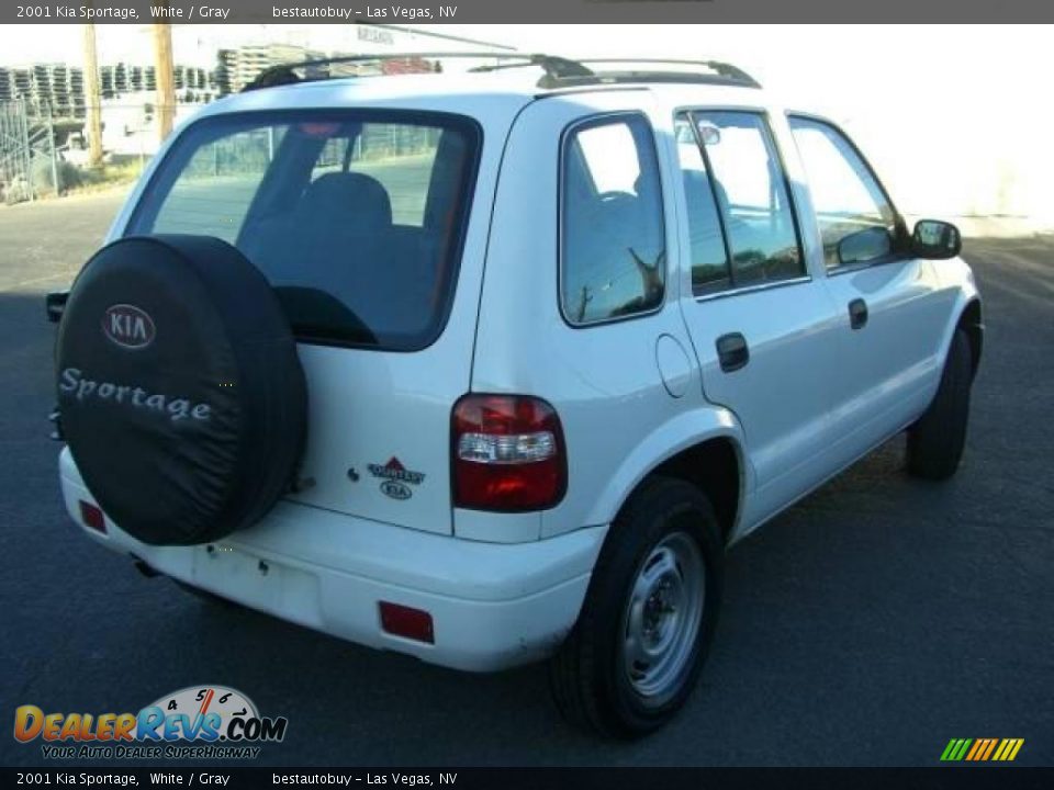 2001 Kia Sportage White / Gray Photo #4