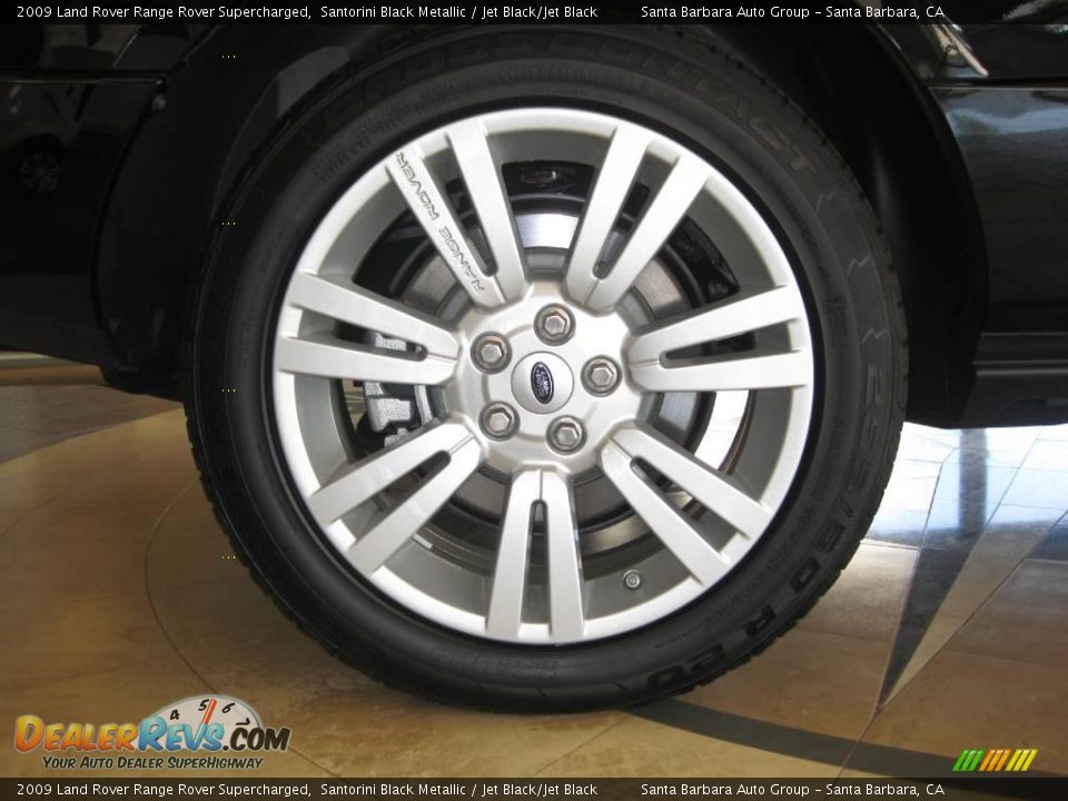 2009 Land Rover Range Rover Supercharged Santorini Black Metallic / Jet Black/Jet Black Photo #8
