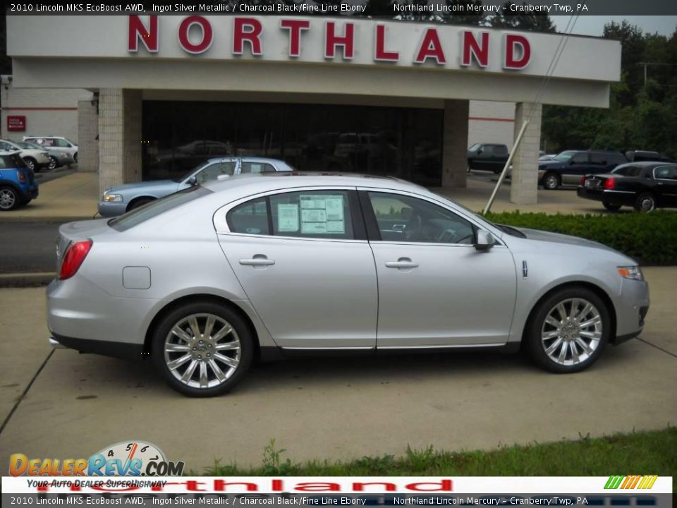 2010 Lincoln MKS EcoBoost AWD Ingot Silver Metallic / Charcoal Black/Fine Line Ebony Photo #1