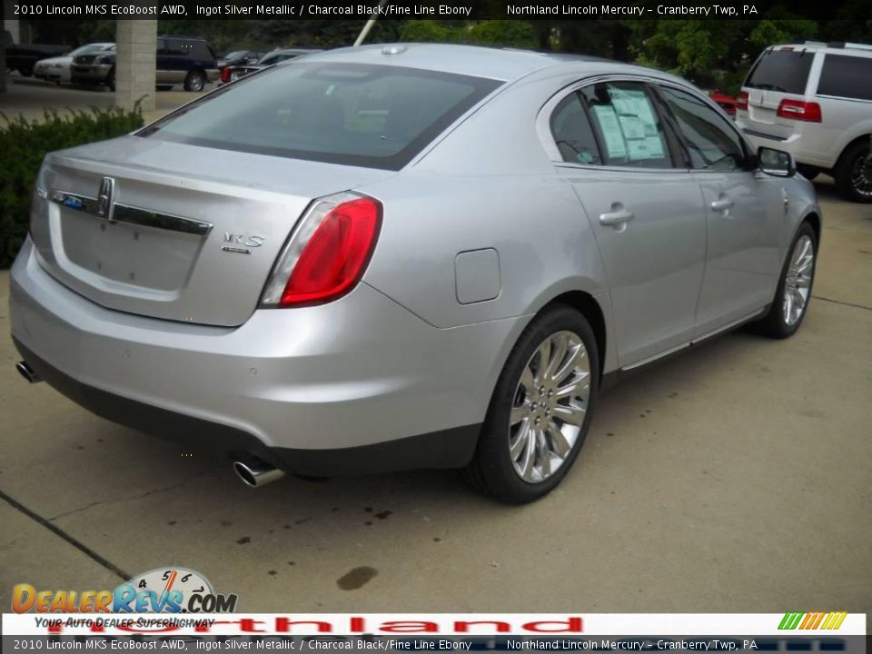 2010 Lincoln MKS EcoBoost AWD Ingot Silver Metallic / Charcoal Black/Fine Line Ebony Photo #2