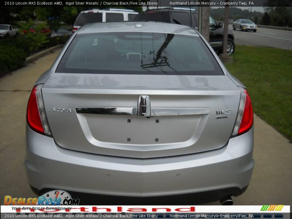 2010 Lincoln MKS EcoBoost AWD Ingot Silver Metallic / Charcoal Black/Fine Line Ebony Photo #3