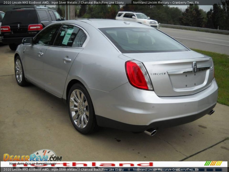 2010 Lincoln MKS EcoBoost AWD Ingot Silver Metallic / Charcoal Black/Fine Line Ebony Photo #4