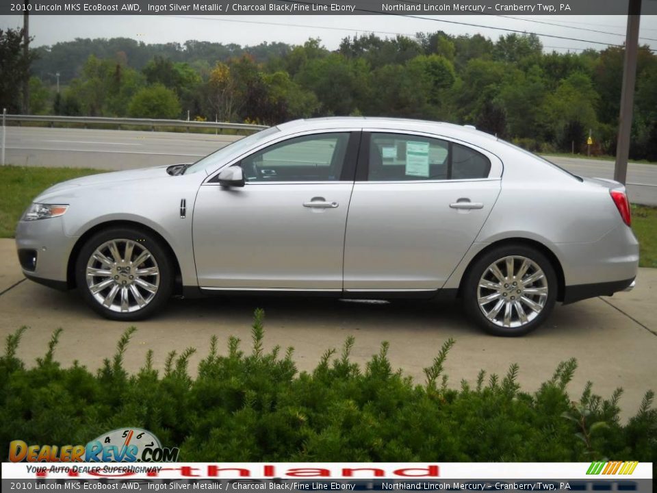 2010 Lincoln MKS EcoBoost AWD Ingot Silver Metallic / Charcoal Black/Fine Line Ebony Photo #5