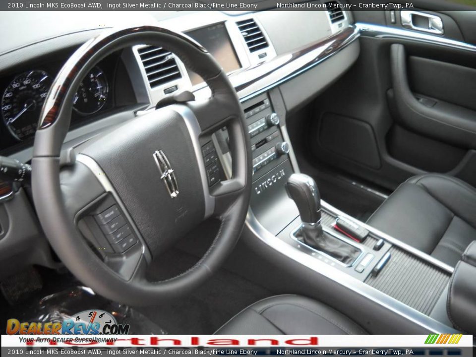 2010 Lincoln MKS EcoBoost AWD Ingot Silver Metallic / Charcoal Black/Fine Line Ebony Photo #7