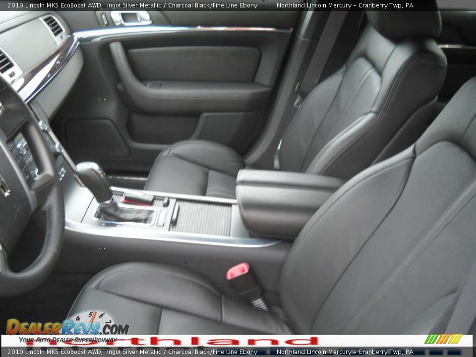 2010 Lincoln MKS EcoBoost AWD Ingot Silver Metallic / Charcoal Black/Fine Line Ebony Photo #8