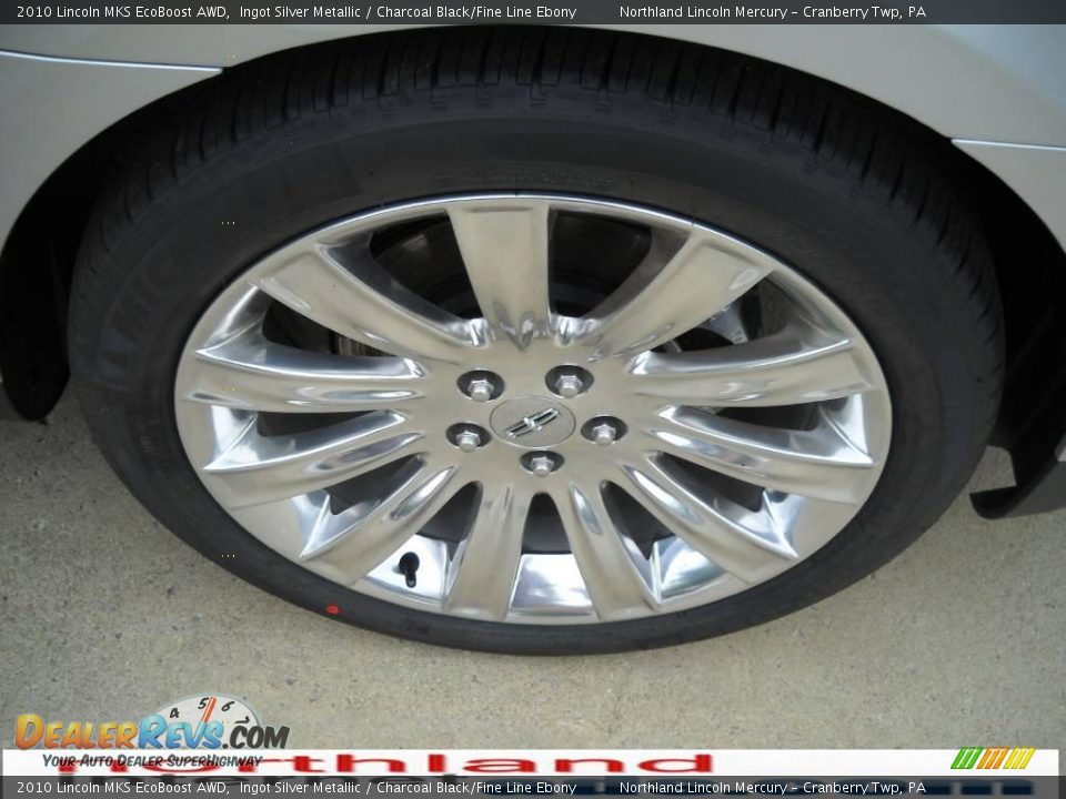 2010 Lincoln MKS EcoBoost AWD Ingot Silver Metallic / Charcoal Black/Fine Line Ebony Photo #12