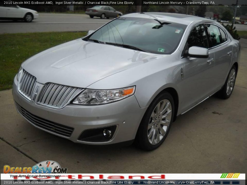 2010 Lincoln MKS EcoBoost AWD Ingot Silver Metallic / Charcoal Black/Fine Line Ebony Photo #13
