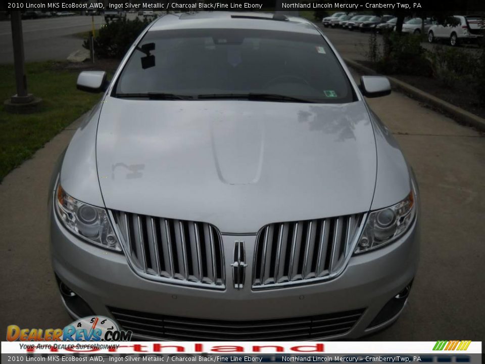 2010 Lincoln MKS EcoBoost AWD Ingot Silver Metallic / Charcoal Black/Fine Line Ebony Photo #14