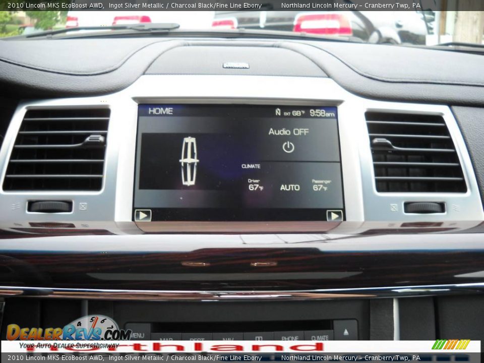 2010 Lincoln MKS EcoBoost AWD Ingot Silver Metallic / Charcoal Black/Fine Line Ebony Photo #17