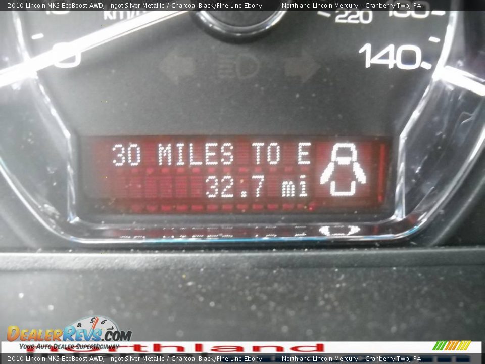 2010 Lincoln MKS EcoBoost AWD Ingot Silver Metallic / Charcoal Black/Fine Line Ebony Photo #20
