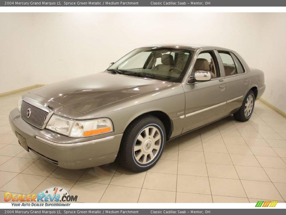 2004 Mercury Grand Marquis LS Spruce Green Metallic / Medium Parchment Photo #3